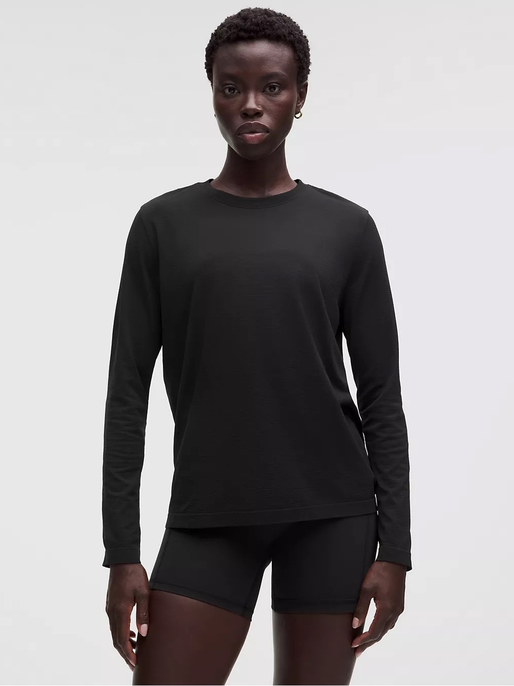 lululemon Swiftly Relaxed Long Sleeve Shirt Black Size 6 NWT Running Training